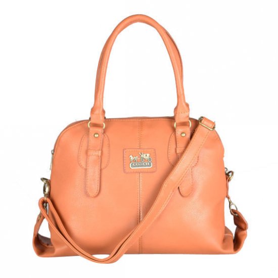 Coach Logo Charm Small Orange Satchels DWJ - Click Image to Close